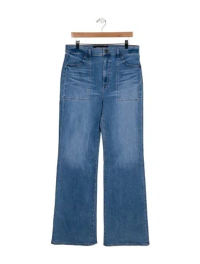 Pre-owned Veronica Beard High-rise Wide Leg Jeans In Blue