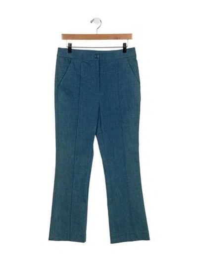 Pre-owned Veronica Beard High-rise Wide Leg Jeans In Blue