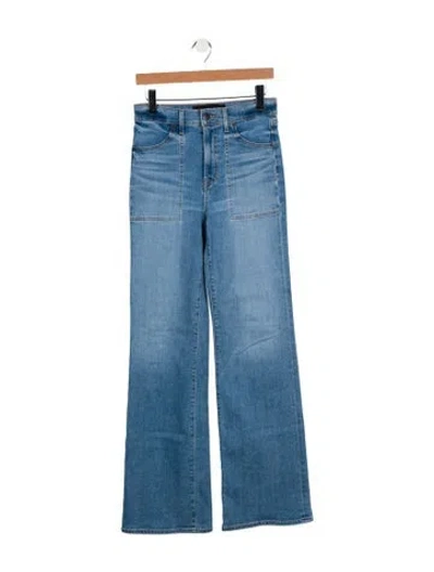 Pre-owned Veronica Beard High-rise Wide Leg Jeans In Blue