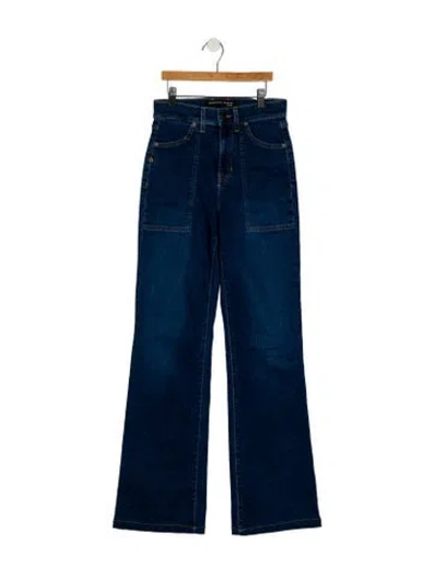 Pre-owned Veronica Beard High-rise Wide Leg Jeans In Blue