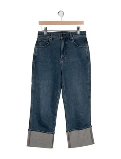 Pre-owned Veronica Beard High-rise Wide Leg Jeans In Blue