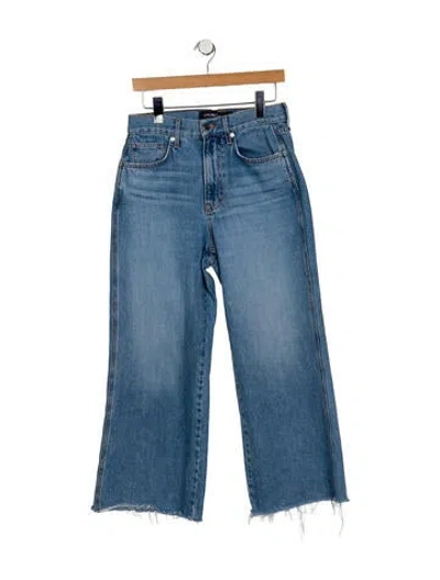 Pre-owned Veronica Beard High-rise Wide Leg Jeans In Blue