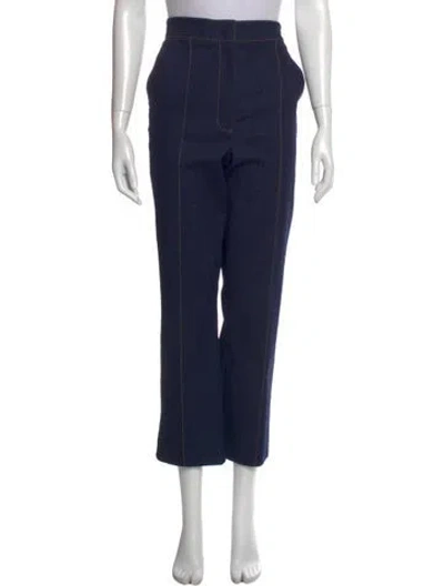 Pre-owned Veronica Beard High-rise Wide Leg Jeans In Blue