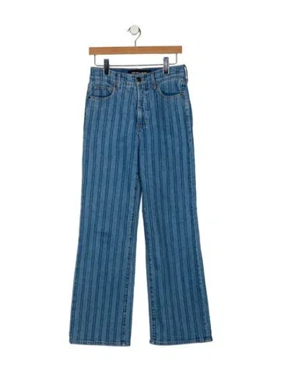 Pre-owned Veronica Beard High-rise Wide Leg Jeans In Blue