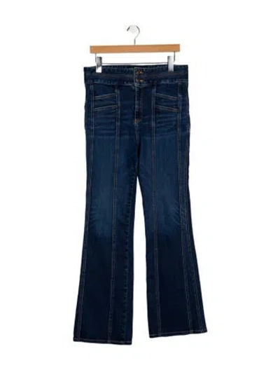 Pre-owned Veronica Beard High-rise Wide Leg Jeans In Blue