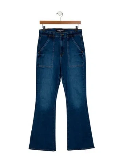 Pre-owned Veronica Beard High-rise Wide Leg Jeans In Blue