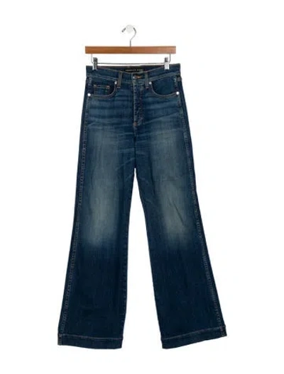 Pre-owned Veronica Beard High-rise Wide Leg Jeans In Blue