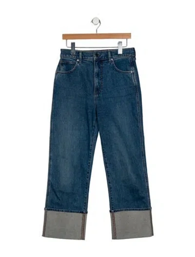 Pre-owned Veronica Beard High-rise Wide Leg Jeans In Blue