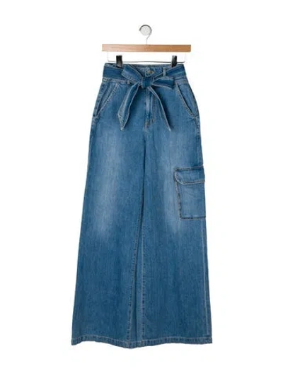 Pre-owned Veronica Beard High-rise Wide Leg Jeans In Blue