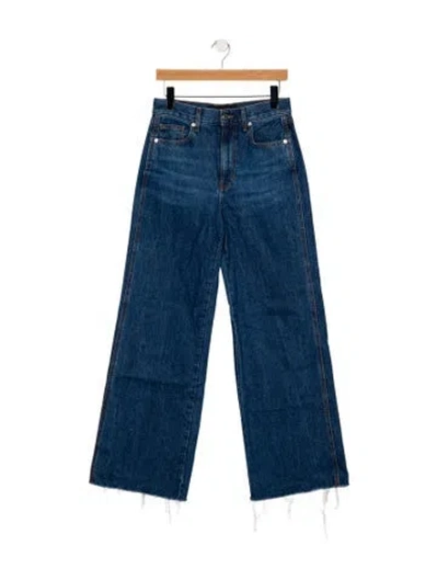 Pre-owned Veronica Beard High-rise Wide Leg Jeans In Blue