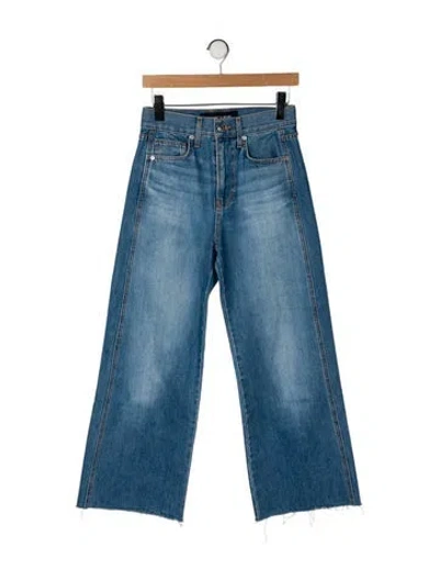 Pre-owned Veronica Beard High-rise Wide Leg Jeans In Blue