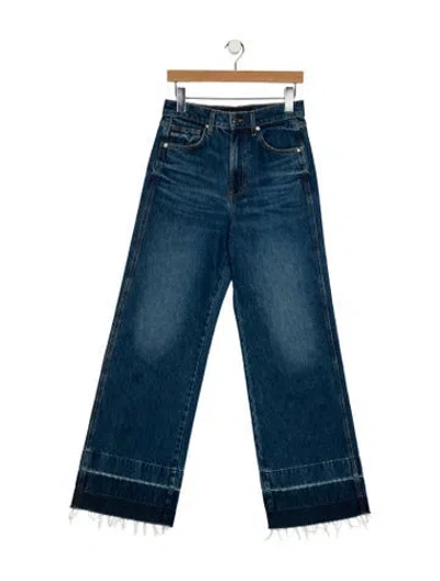 Pre-owned Veronica Beard High-rise Wide Leg Jeans In Blue