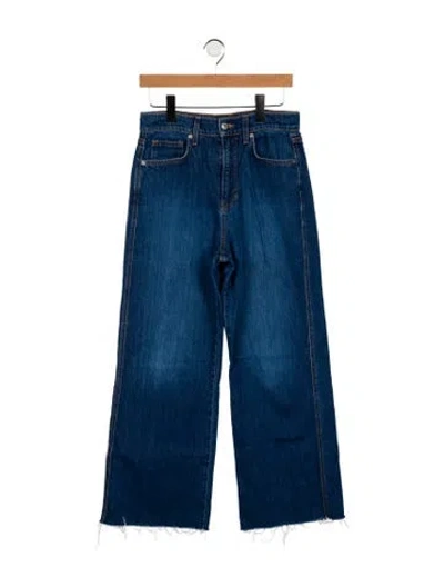 Pre-owned Veronica Beard High-rise Wide Leg Jeans In Blue