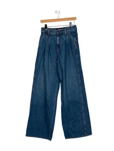 Pre-owned Veronica Beard High-rise Wide Leg Jeans In Blue