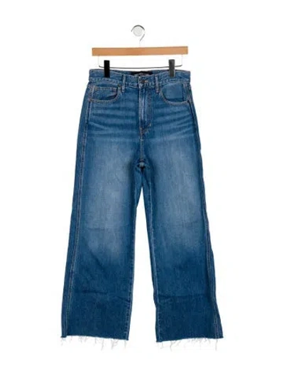 Pre-owned Veronica Beard High-rise Wide Leg Jeans In Blue