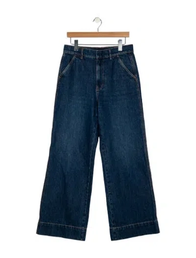 Pre-owned Veronica Beard High-rise Wide Leg Jeans In Blue