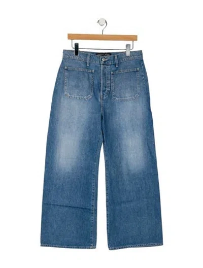 Pre-owned Veronica Beard High-rise Wide Leg Jeans In Blue