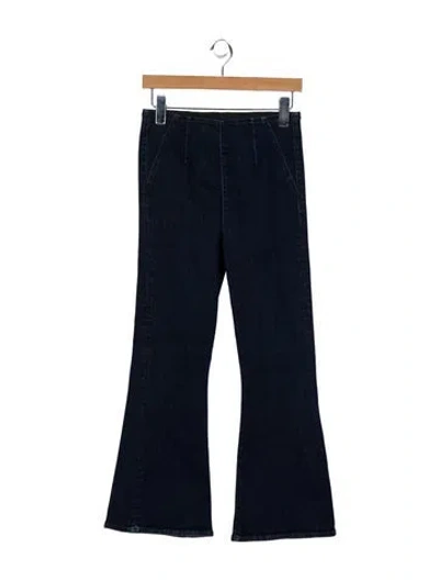 Pre-owned Veronica Beard High-rise Wide Leg Jeans In Blue