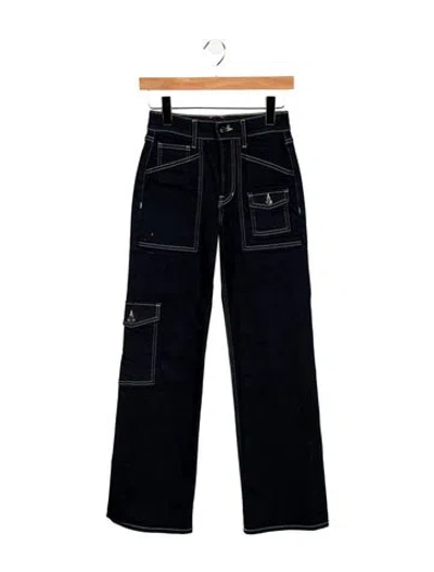 Pre-owned Veronica Beard High-rise Wide Leg Jeans In Blue