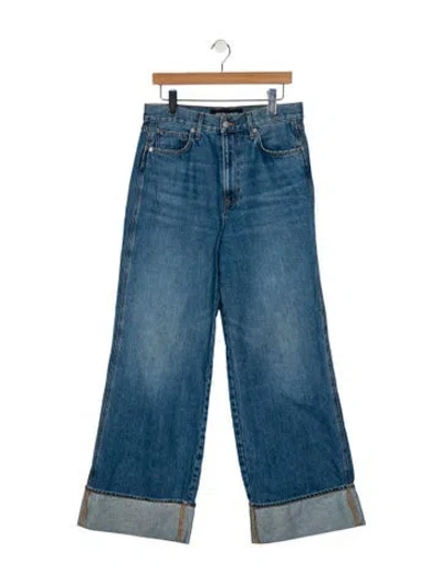 Pre-owned Veronica Beard High-rise Wide Leg Jeans In Blue