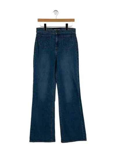 Pre-owned Veronica Beard High-rise Wide Leg Jeans In Blue