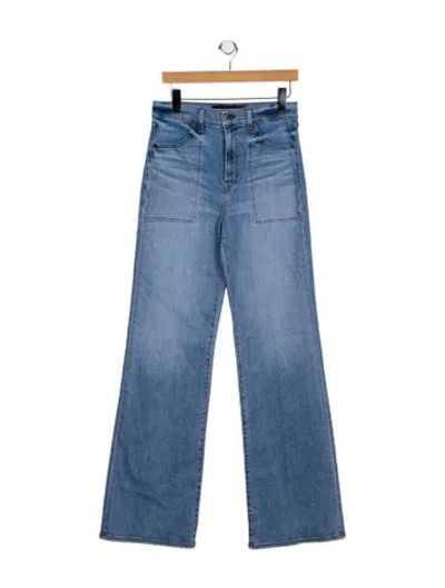 Pre-owned Veronica Beard High-rise Wide Leg Jeans In Blue
