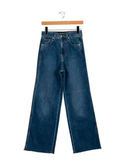 Pre-owned Veronica Beard High-rise Wide Leg Jeans In Blue