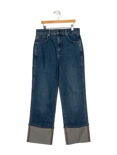 Pre-owned Veronica Beard High-rise Wide Leg Jeans In Blue