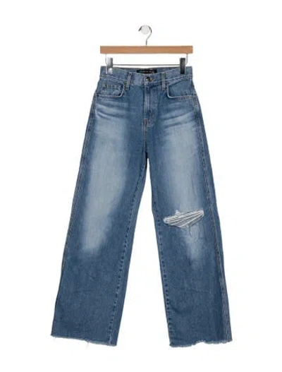Pre-owned Veronica Beard High-rise Wide Leg Jeans In Blue