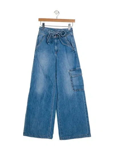 Pre-owned Veronica Beard High-rise Wide Leg Jeans In Blue