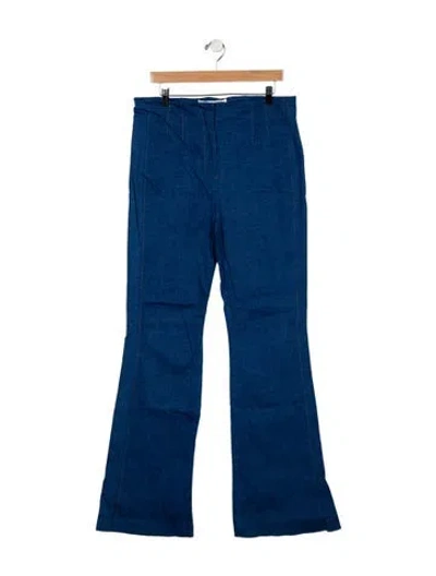 Pre-owned Veronica Beard High-rise Wide Leg Jeans In Blue