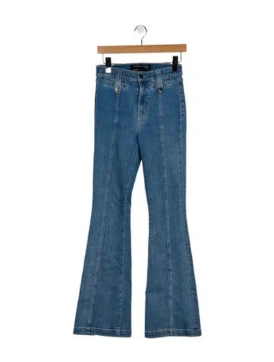 Pre-owned Veronica Beard High-rise Wide Leg Jeans In Blue