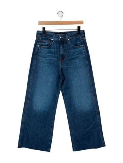 Pre-owned Veronica Beard High-rise Wide Leg Jeans In Blue