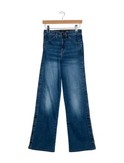 Pre-owned Veronica Beard High-rise Wide Leg Jeans In Blue