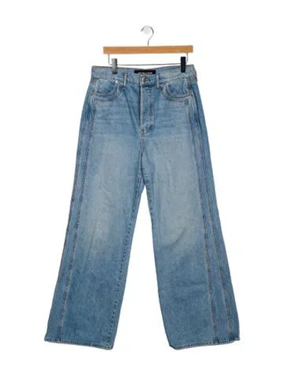 Pre-owned Veronica Beard High-rise Wide Leg Jeans In Blue