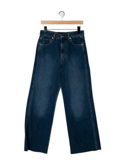Pre-owned Veronica Beard High-rise Wide Leg Jeans In Blue