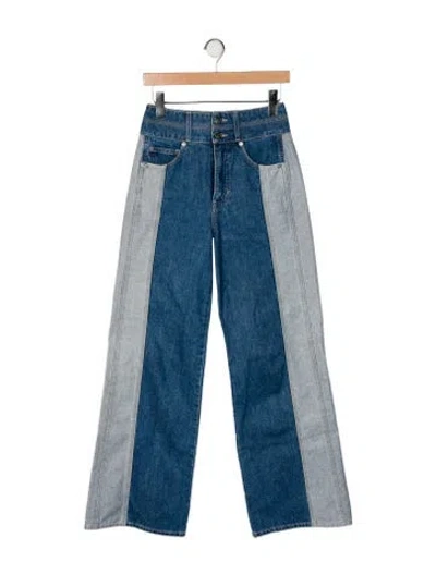 Pre-owned Veronica Beard High-rise Wide Leg Jeans In Blue