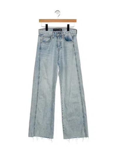 Pre-owned Veronica Beard High-rise Wide Leg Jeans In Blue