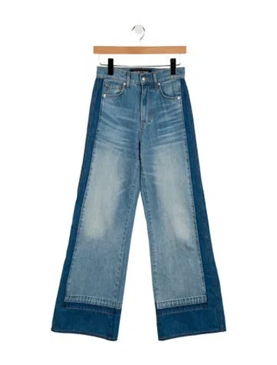Pre-owned Veronica Beard High-rise Wide Leg Jeans In Blue