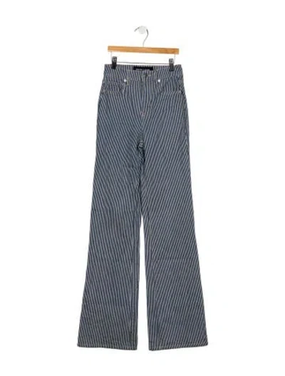 Pre-owned Veronica Beard High-rise Wide Leg Jeans In Blue