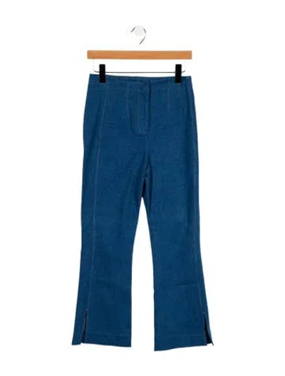 Pre-owned Veronica Beard High-rise Wide Leg Jeans In Blue