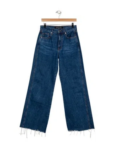 Pre-owned Veronica Beard High-rise Wide Leg Jeans In Blue