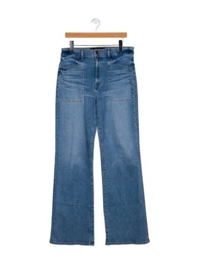 Pre-owned Veronica Beard High-rise Wide Leg Jeans In Blue