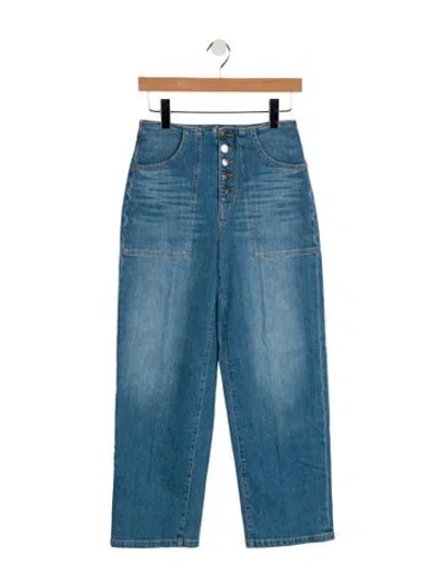 Pre-owned Veronica Beard High-rise Wide Leg Jeans In Blue