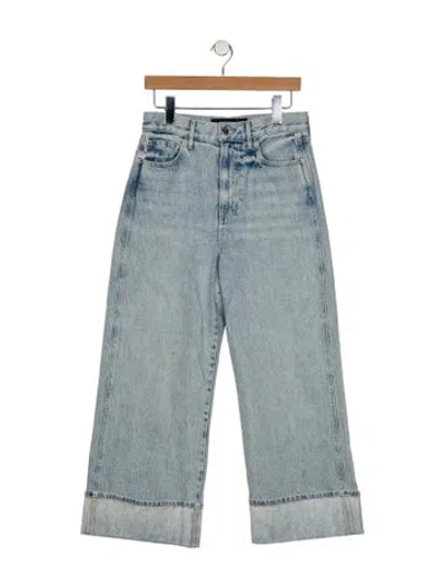 Pre-owned Veronica Beard High-rise Wide Leg Jeans In Blue