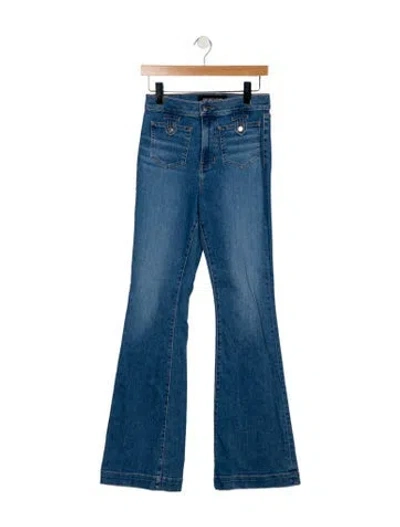Pre-owned Veronica Beard High-rise Wide Leg Jeans In Blue