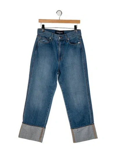 Pre-owned Veronica Beard High-rise Wide Leg Jeans In Blue