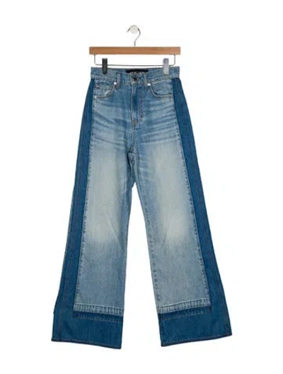 Pre-owned Veronica Beard High-rise Wide Leg Jeans In Blue