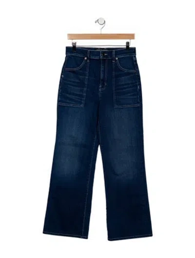 Pre-owned Veronica Beard High-rise Wide Leg Jeans In Blue