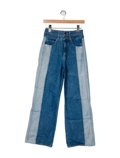 Pre-owned Veronica Beard High-rise Wide Leg Jeans In Blue